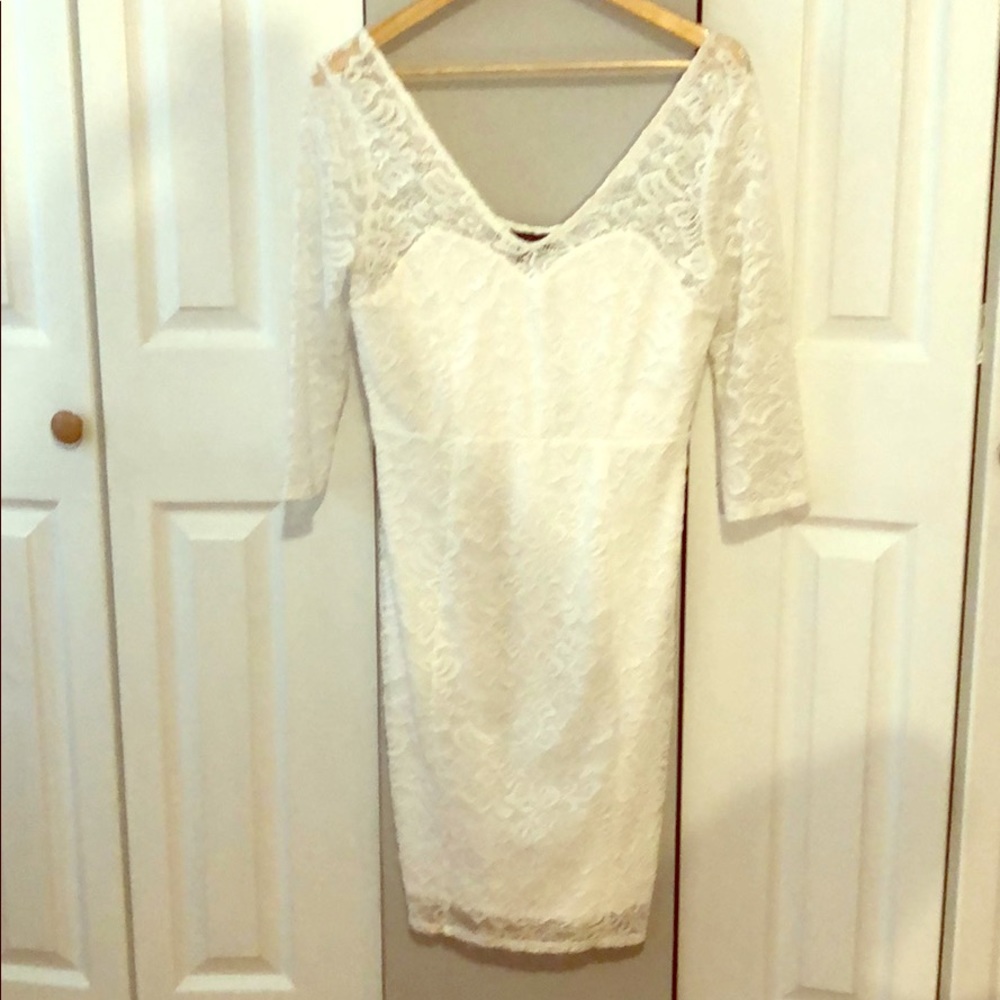 📢Lace quarter sleeved dress